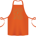 Bicycle Parts Cycling Cyclist Bike Funny Cotton Apron 100% Organic Orange