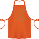 Bicycle Parts Cycling Cyclist Bike Funny Cotton Apron 100% Organic Orange