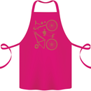 Bicycle Parts Cycling Cyclist Bike Funny Cotton Apron 100% Organic Pink