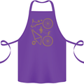 Bicycle Parts Cycling Cyclist Bike Funny Cotton Apron 100% Organic Purple