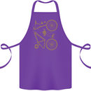 Bicycle Parts Cycling Cyclist Bike Funny Cotton Apron 100% Organic Purple