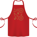 Bicycle Parts Cycling Cyclist Bike Funny Cotton Apron 100% Organic Red