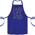 Bicycle Parts Cycling Cyclist Bike Funny Cotton Apron 100% Organic Royal Blue