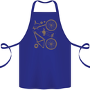 Bicycle Parts Cycling Cyclist Bike Funny Cotton Apron 100% Organic Royal Blue