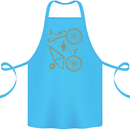 Bicycle Parts Cycling Cyclist Bike Funny Cotton Apron 100% Organic Turquoise