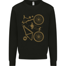 Bicycle Parts Cycling Cyclist Bike Funny Kids Sweatshirt Jumper Black