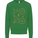 Bicycle Parts Cycling Cyclist Bike Funny Kids Sweatshirt Jumper Irish Green