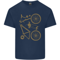 Bicycle Parts Cycling Cyclist Bike Funny Kids T-Shirt Childrens Navy Blue