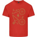 Bicycle Parts Cycling Cyclist Bike Funny Kids T-Shirt Childrens Red