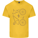 Bicycle Parts Cycling Cyclist Bike Funny Kids T-Shirt Childrens Yellow