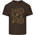 Bicycle Parts Cycling Cyclist Bike Funny Mens Cotton T-Shirt Tee Top Dark Chocolate