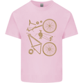 Bicycle Parts Cycling Cyclist Bike Funny Mens Cotton T-Shirt Tee Top Light Pink