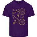 Bicycle Parts Cycling Cyclist Bike Funny Mens Cotton T-Shirt Tee Top Purple