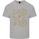 Bicycle Parts Cycling Cyclist Bike Funny Mens Cotton T-Shirt Tee Top Sports Grey