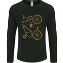 Bicycle Parts Cycling Cyclist Bike Funny Mens Long Sleeve T-Shirt Black