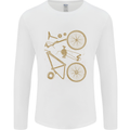 Bicycle Parts Cycling Cyclist Bike Funny Mens Long Sleeve T-Shirt White