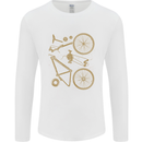 Bicycle Parts Cycling Cyclist Bike Funny Mens Long Sleeve T-Shirt White