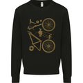 Bicycle Parts Cycling Cyclist Bike Funny Mens Sweatshirt Jumper Black