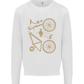 Bicycle Parts Cycling Cyclist Bike Funny Mens Sweatshirt Jumper White