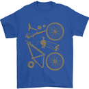 Bicycle Parts Cycling Cyclist Bike Funny Mens T-Shirt Cotton Gildan Royal Blue