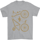 Bicycle Parts Cycling Cyclist Bike Funny Mens T-Shirt Cotton Gildan Sports Grey