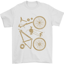 Bicycle Parts Cycling Cyclist Bike Funny Mens T-Shirt Cotton Gildan White