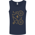 Bicycle Parts Cycling Cyclist Bike Funny Mens Vest Tank Top Navy Blue