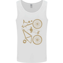 Bicycle Parts Cycling Cyclist Bike Funny Mens Vest Tank Top White