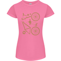 Bicycle Parts Cycling Cyclist Bike Funny Womens Petite Cut T-Shirt Azalea