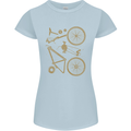 Bicycle Parts Cycling Cyclist Bike Funny Womens Petite Cut T-Shirt Light Blue