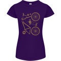 Bicycle Parts Cycling Cyclist Bike Funny Womens Petite Cut T-Shirt Purple