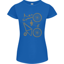 Bicycle Parts Cycling Cyclist Bike Funny Womens Petite Cut T-Shirt Royal Blue