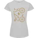 Bicycle Parts Cycling Cyclist Bike Funny Womens Petite Cut T-Shirt Sports Grey