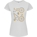 Bicycle Parts Cycling Cyclist Bike Funny Womens Petite Cut T-Shirt White