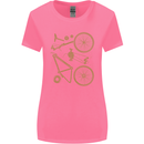 Bicycle Parts Cycling Cyclist Bike Funny Womens Wider Cut T-Shirt Azalea