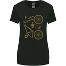 Bicycle Parts Cycling Cyclist Bike Funny Womens Wider Cut T-Shirt Black