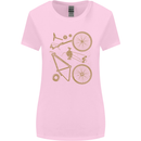Bicycle Parts Cycling Cyclist Bike Funny Womens Wider Cut T-Shirt Light Pink