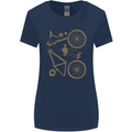 Bicycle Parts Cycling Cyclist Bike Funny Womens Wider Cut T-Shirt Navy Blue