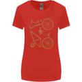 Bicycle Parts Cycling Cyclist Bike Funny Womens Wider Cut T-Shirt Red