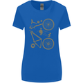 Bicycle Parts Cycling Cyclist Bike Funny Womens Wider Cut T-Shirt Royal Blue