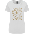Bicycle Parts Cycling Cyclist Bike Funny Womens Wider Cut T-Shirt White