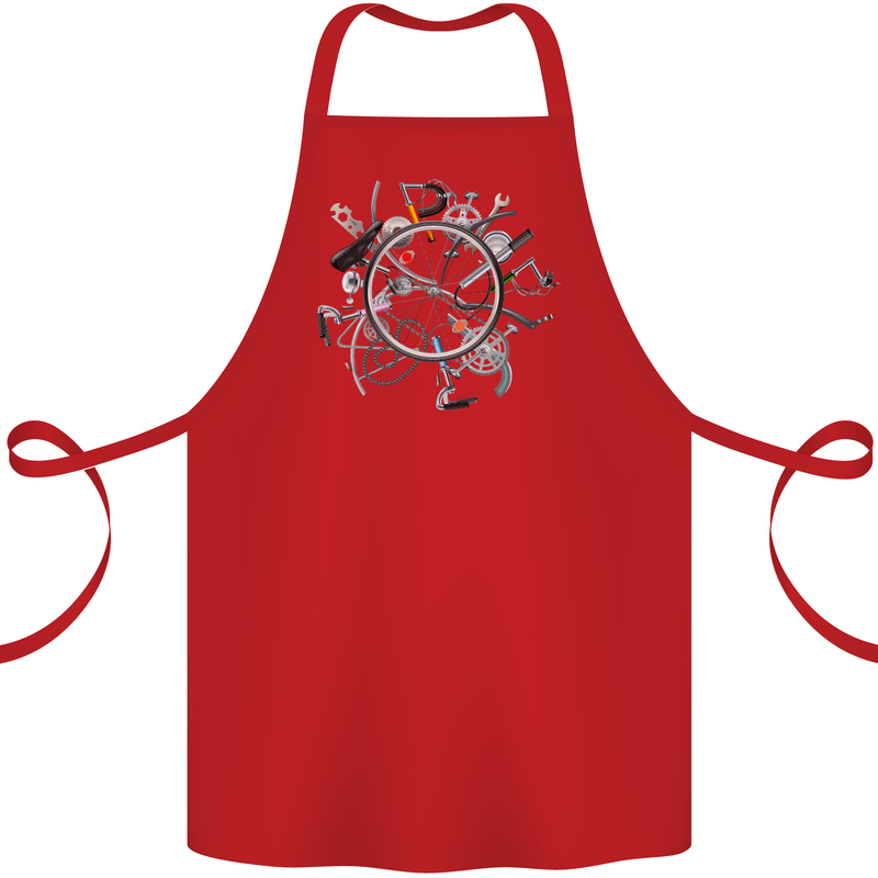 Bicycle Parts Cycling Cyclist Cycle Bicycle Cotton Apron 100% Organic Red