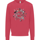 Bicycle Parts Cycling Cyclist Cycle Bicycle Kids Sweatshirt Jumper Heliconia