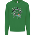 Bicycle Parts Cycling Cyclist Cycle Bicycle Kids Sweatshirt Jumper Irish Green