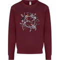 Bicycle Parts Cycling Cyclist Cycle Bicycle Kids Sweatshirt Jumper Maroon