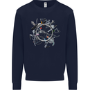 Bicycle Parts Cycling Cyclist Cycle Bicycle Kids Sweatshirt Jumper Navy Blue