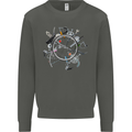 Bicycle Parts Cycling Cyclist Cycle Bicycle Kids Sweatshirt Jumper Storm Grey