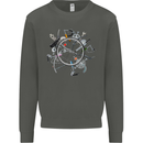 Bicycle Parts Cycling Cyclist Cycle Bicycle Kids Sweatshirt Jumper Storm Grey