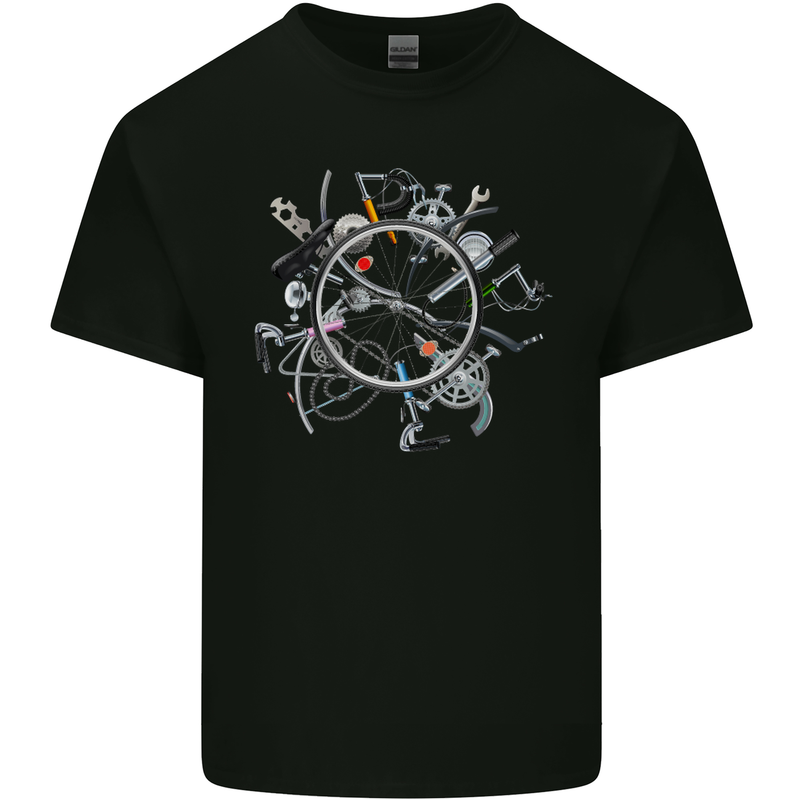 Bicycle Parts Cycling Cyclist Cycle Bicycle Kids T-Shirt Childrens Black