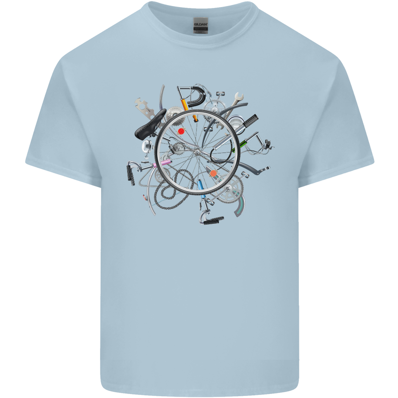 Bicycle Parts Cycling Cyclist Cycle Bicycle Kids T-Shirt Childrens Light Blue